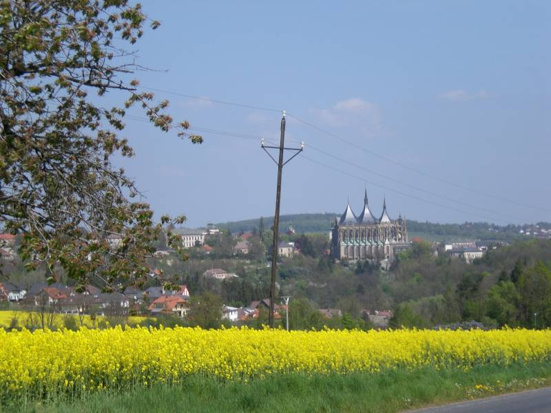 Kutna Hora vanaf het koolzaad