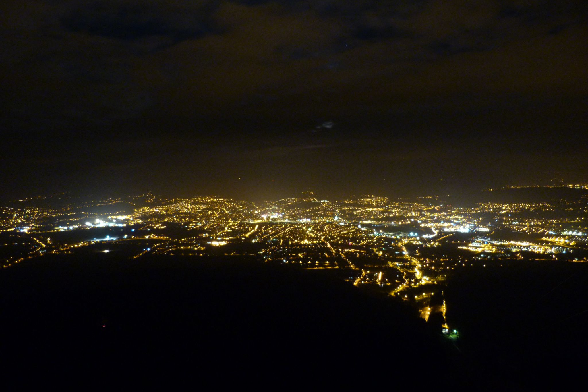 Liberec by night (uitzicht vanaf de Jested)