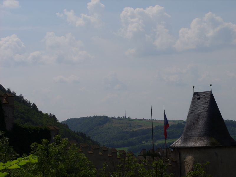mooi uitzicht boven op het kasteel