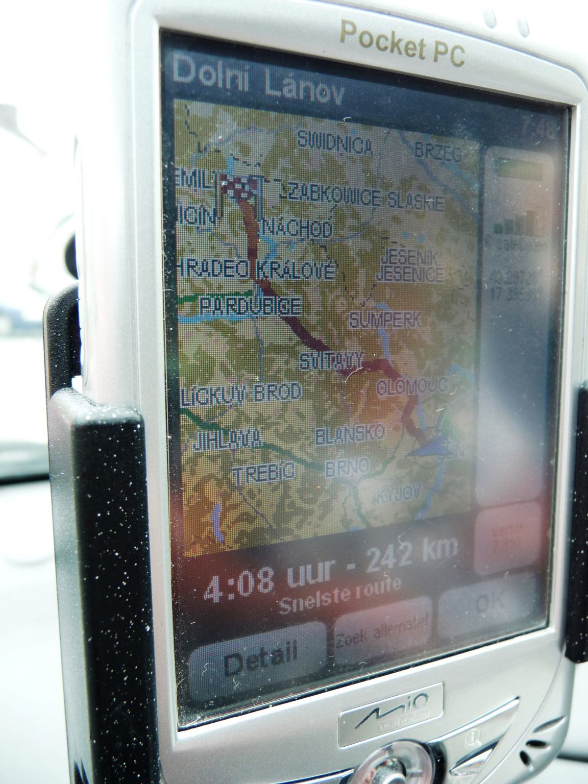 Navigatie via de PDA