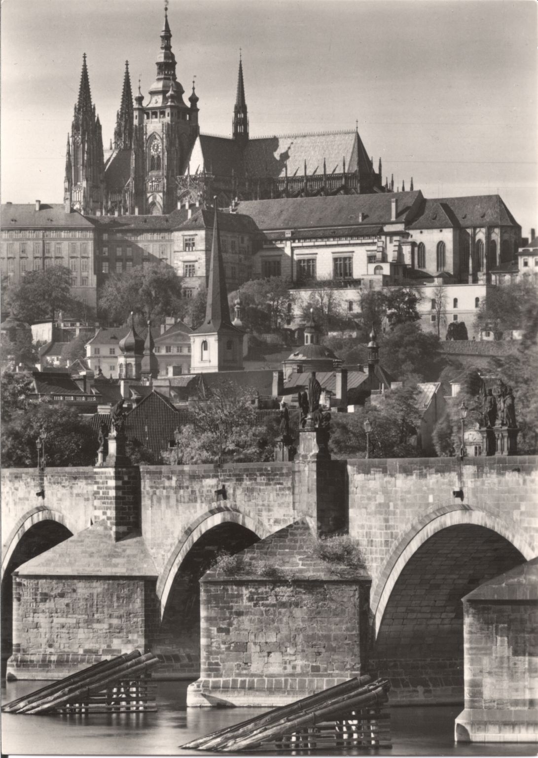Oude ansichtkaart Praag -  Karlsbrug