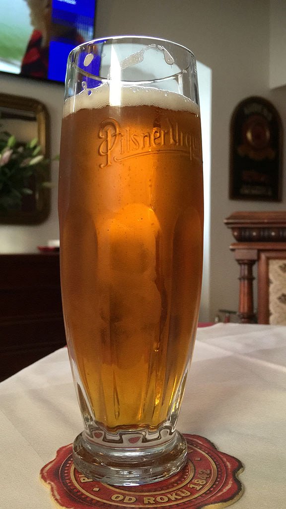 Plzeň: een koel glas Pilsener Urquell