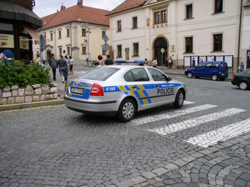 Politie-auto in Uherský Brod
