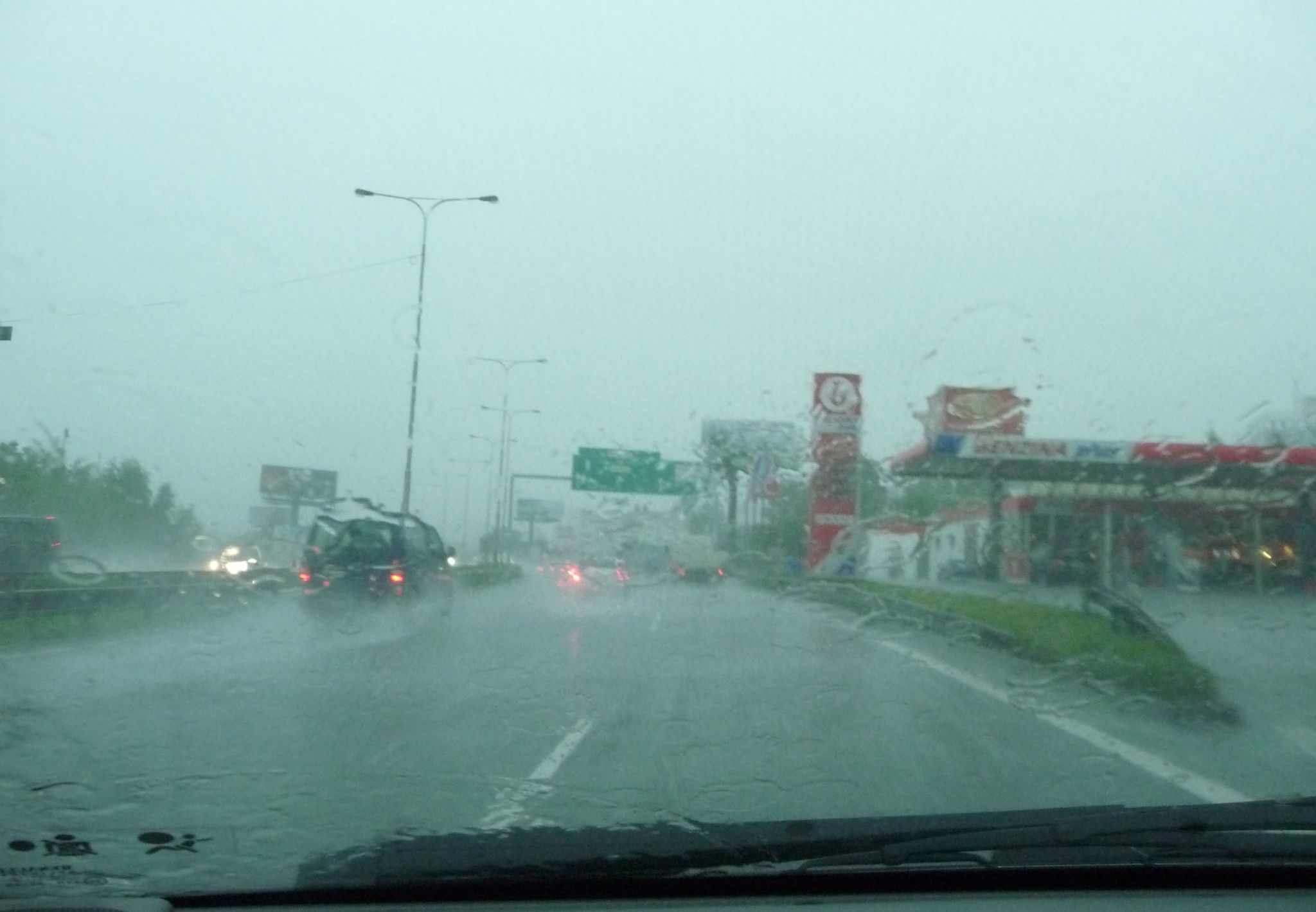 Rondweg Praag met zeer nat weer