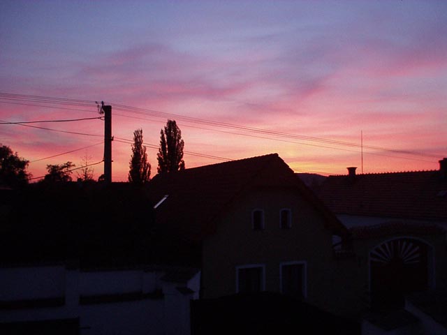 zonsondergang in Sedlec