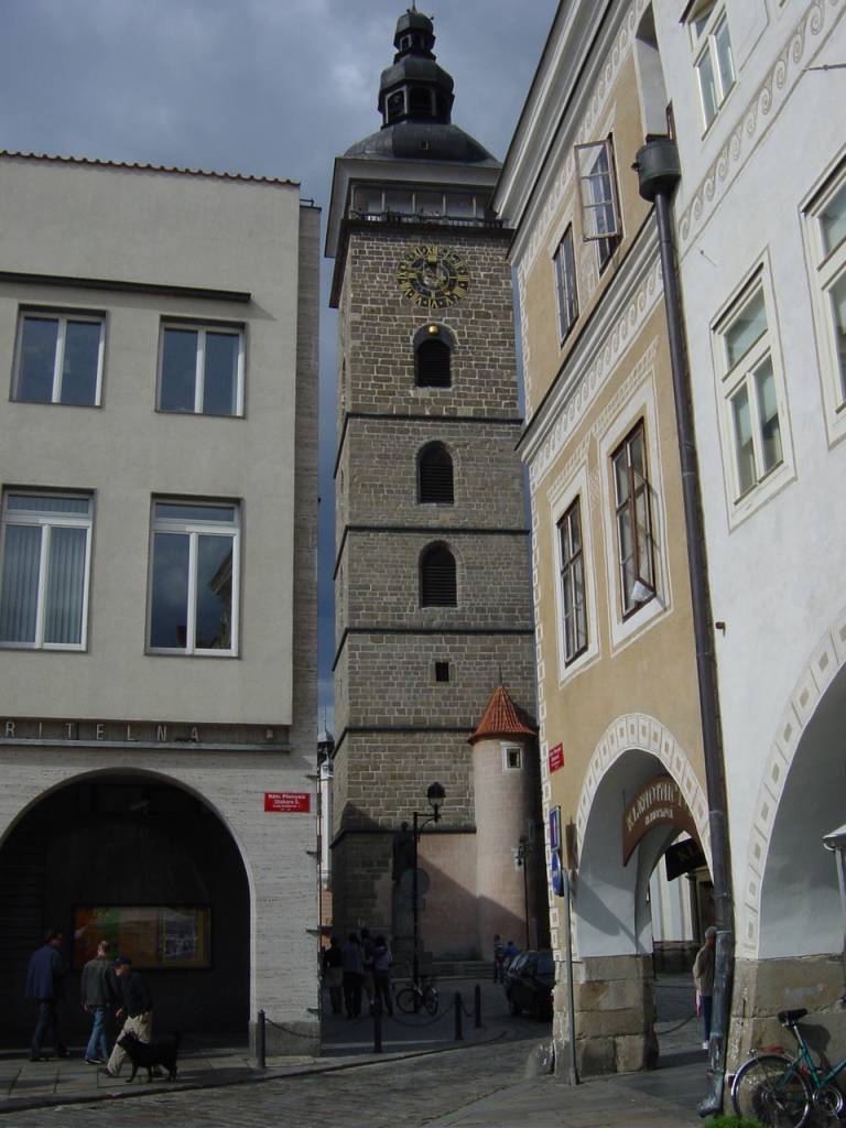 Zwarte toren in Ceske Budejovice
