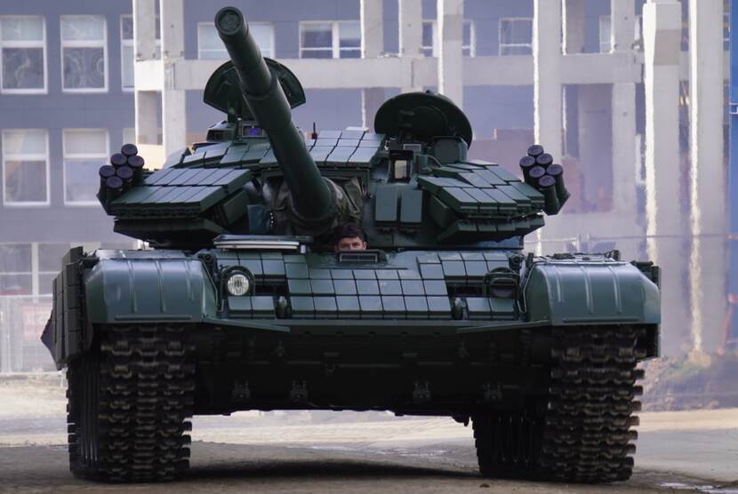 Een T-72EA gevechtstank